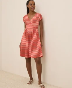 Organic Fit & Flare Crossover Dress