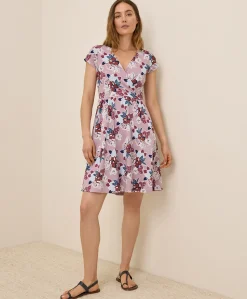 Organic Fit & Flare Crossover Dress