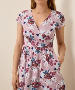 Organic Fit & Flare Crossover Dress