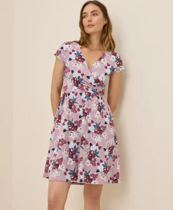 Organic Fit & Flare Crossover Dress