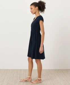 Organic Fit & Flare Crossover Dress