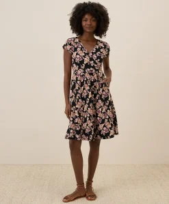 Organic Fit & Flare Crossover Dress