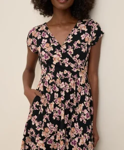 Organic Fit & Flare Crossover Dress