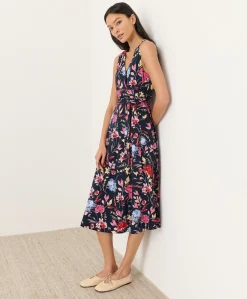 Organic Fit & Flare Easy V-Neck Dress