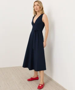 Organic Fit & Flare Easy V-Neck Dress