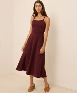 Organic Fit & Flare Midi Dress