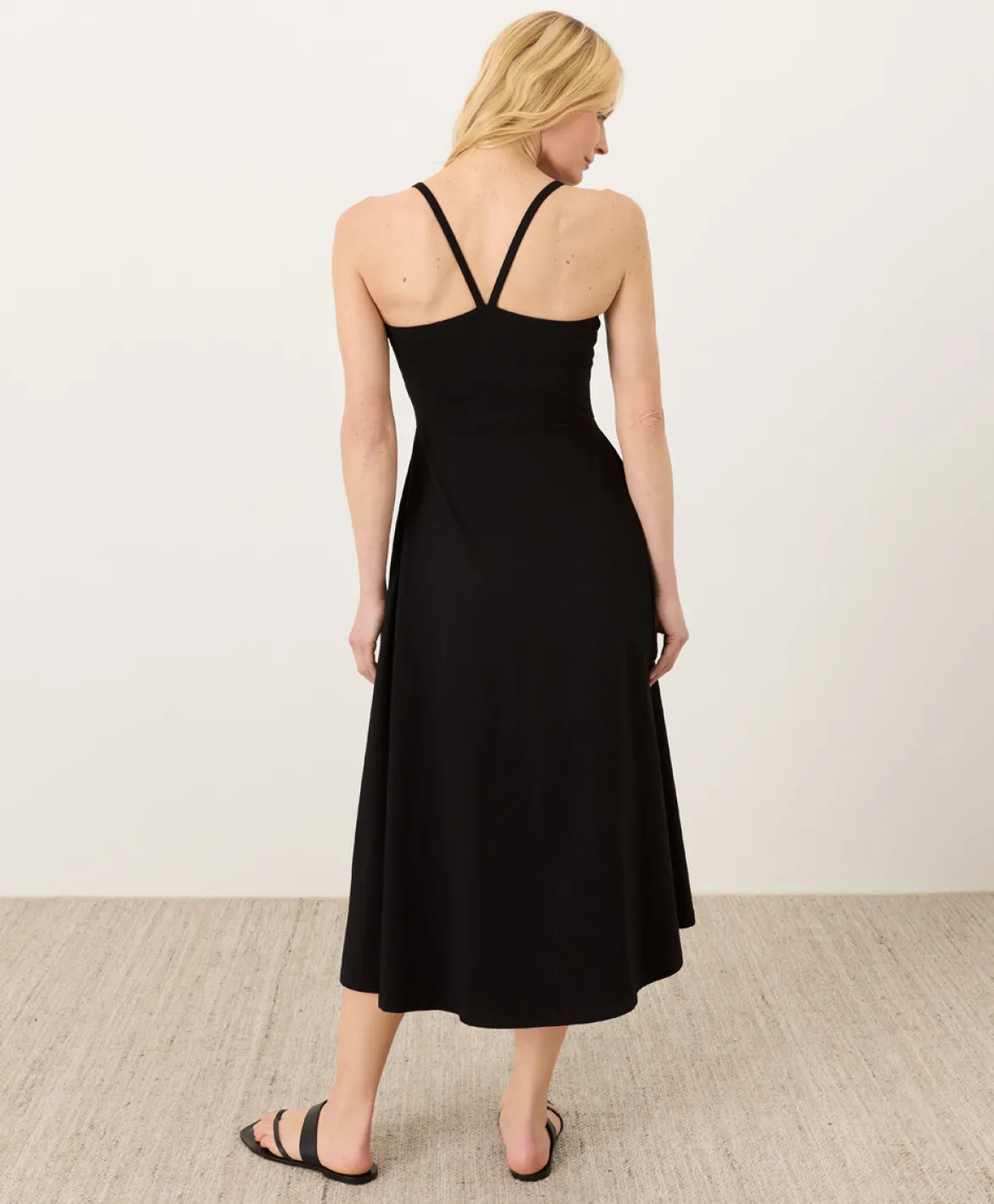 Organic Fit & Flare Midi Dress