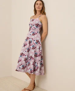 Organic Fit & Flare Midi Dress