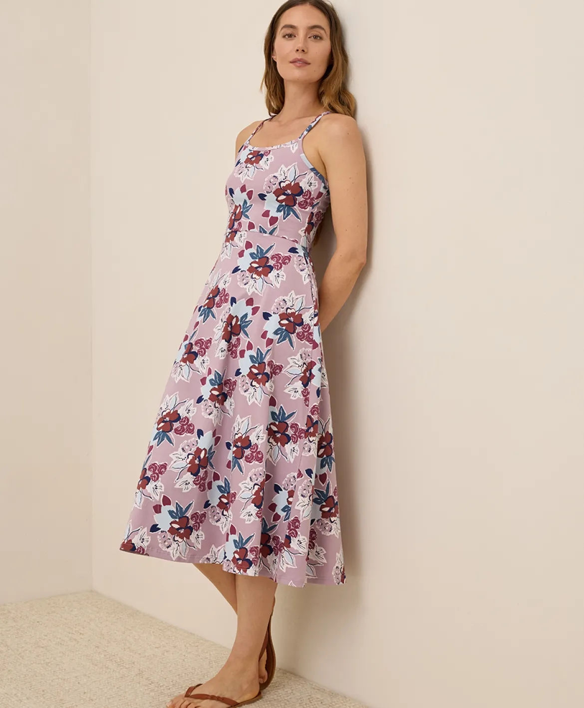 Organic Fit & Flare Midi Dress