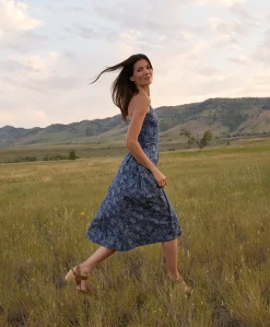 Organic Fit & Flare Midi Dress