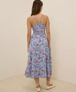 Organic Fit & Flare Midi Dress