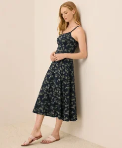 Organic Fit & Flare Midi Dress