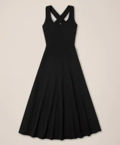 Organic Fit & Flare Open Back Maxi Dress