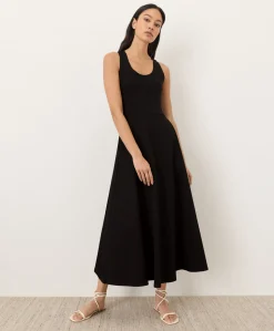 Organic Fit & Flare Open Back Maxi Dress