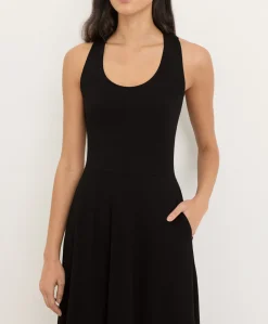 Organic Fit & Flare Open Back Maxi Dress