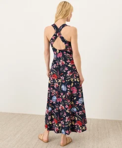 Organic Fit & Flare Open Back Maxi Dress