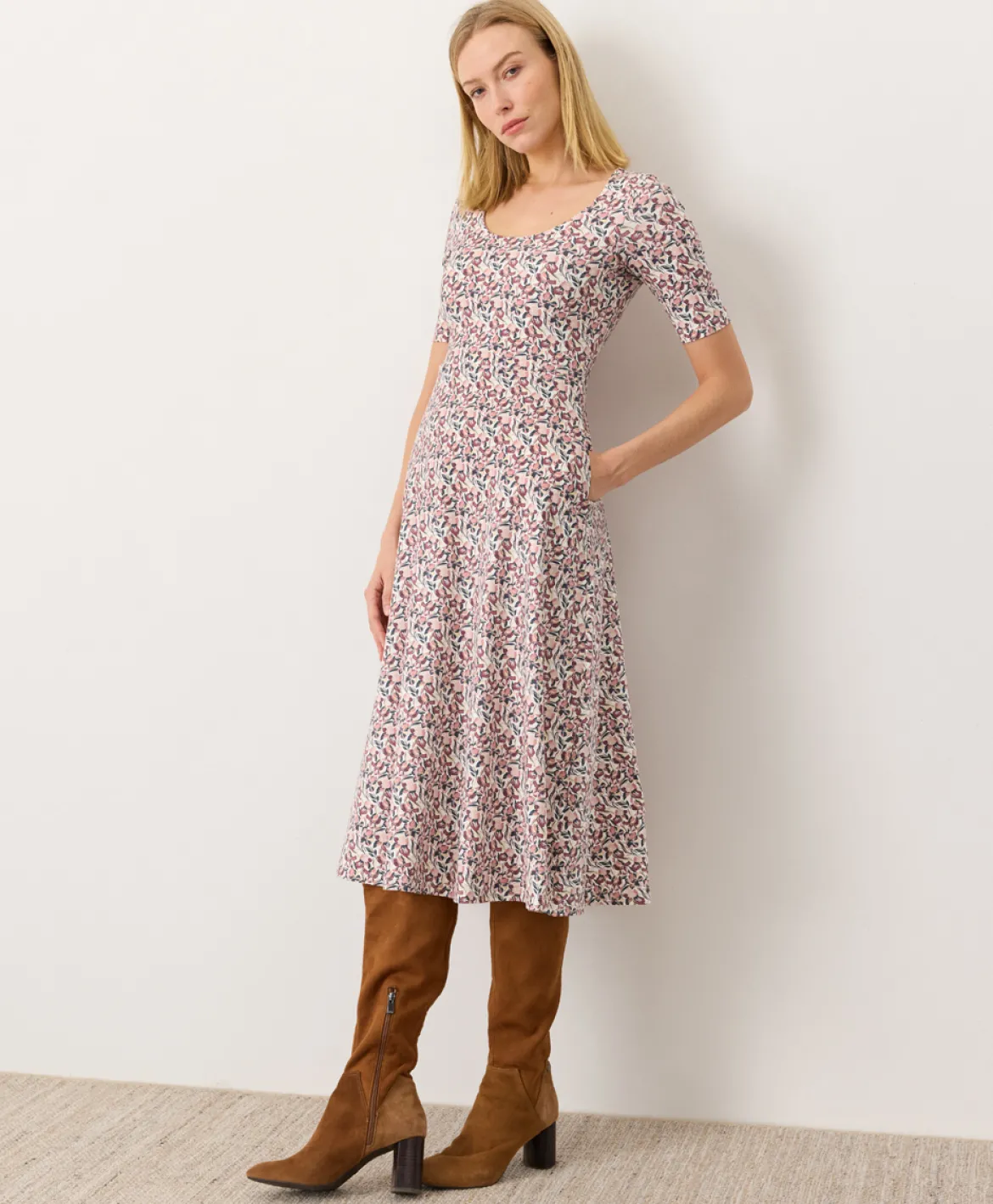 Organic Fit & Flare Signature Scoop Dress