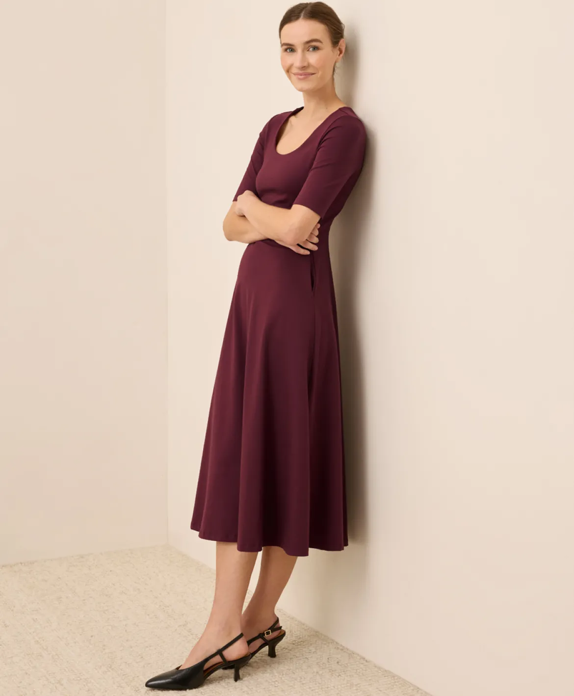 Organic Fit & Flare Signature Scoop Dress