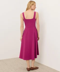 Organic Fit & Flare Square Neck Dress