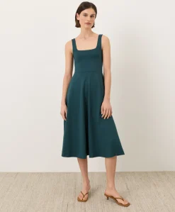 Organic Fit & Flare Square Neck Dress