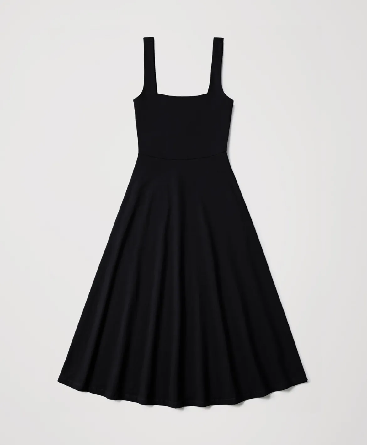 Organic Fit & Flare Square Neck Dress