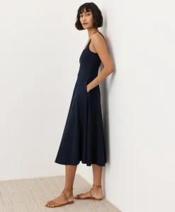 Organic Fit & Flare Square Neck Dress