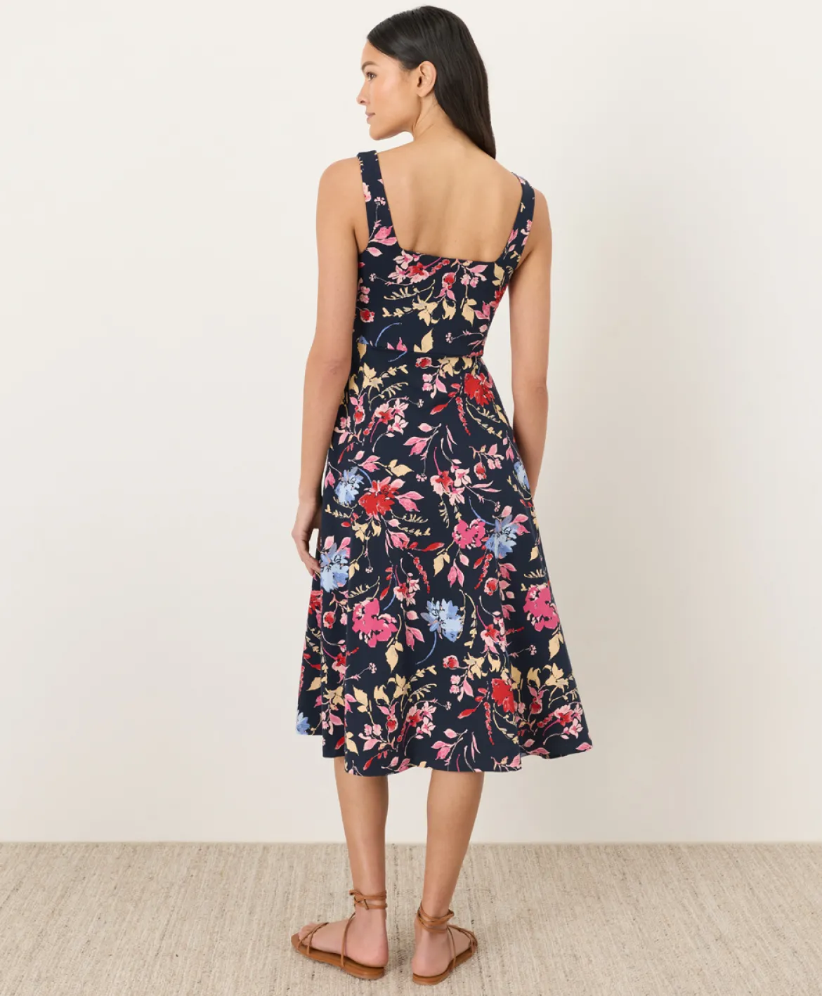Organic Fit & Flare Square Neck Dress