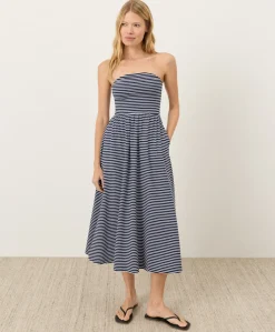 Organic Fit & Flare Strapless Dress