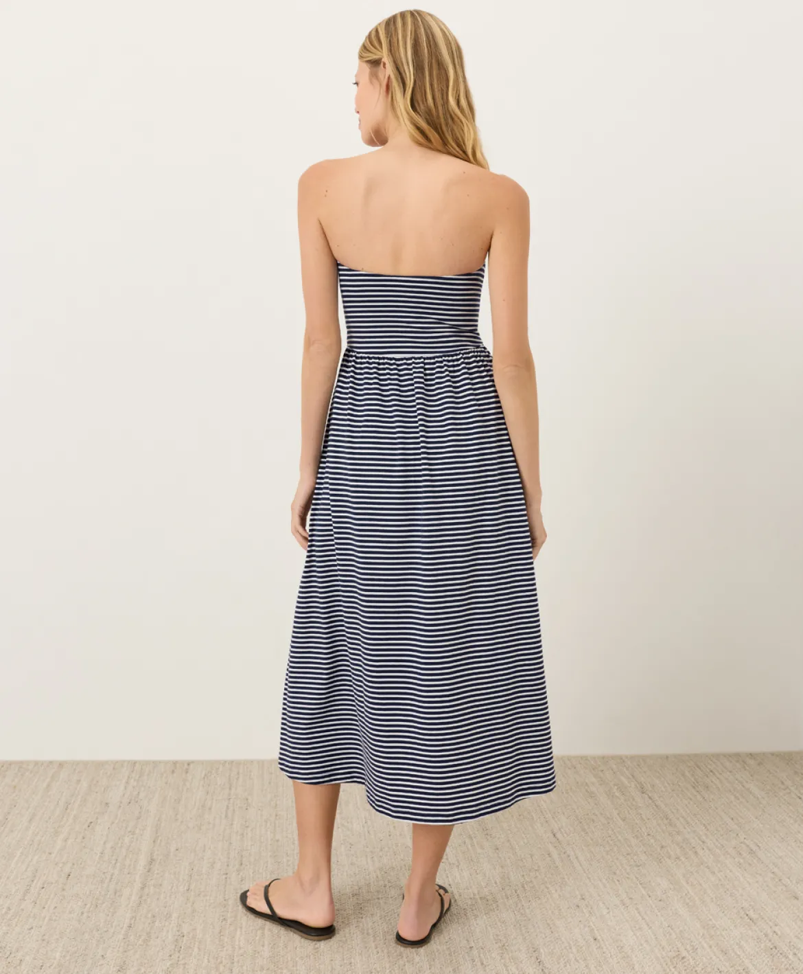 Organic Fit & Flare Strapless Dress