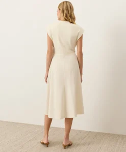 Organic Fit & Flare V-Neck Twist Dress