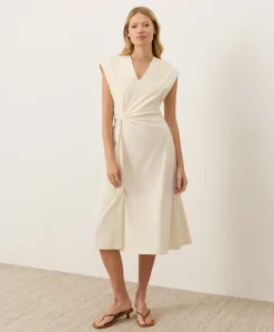 Organic Fit & Flare V-Neck Twist Dress