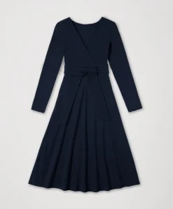 Organic Fit & Flare Wrap Dress