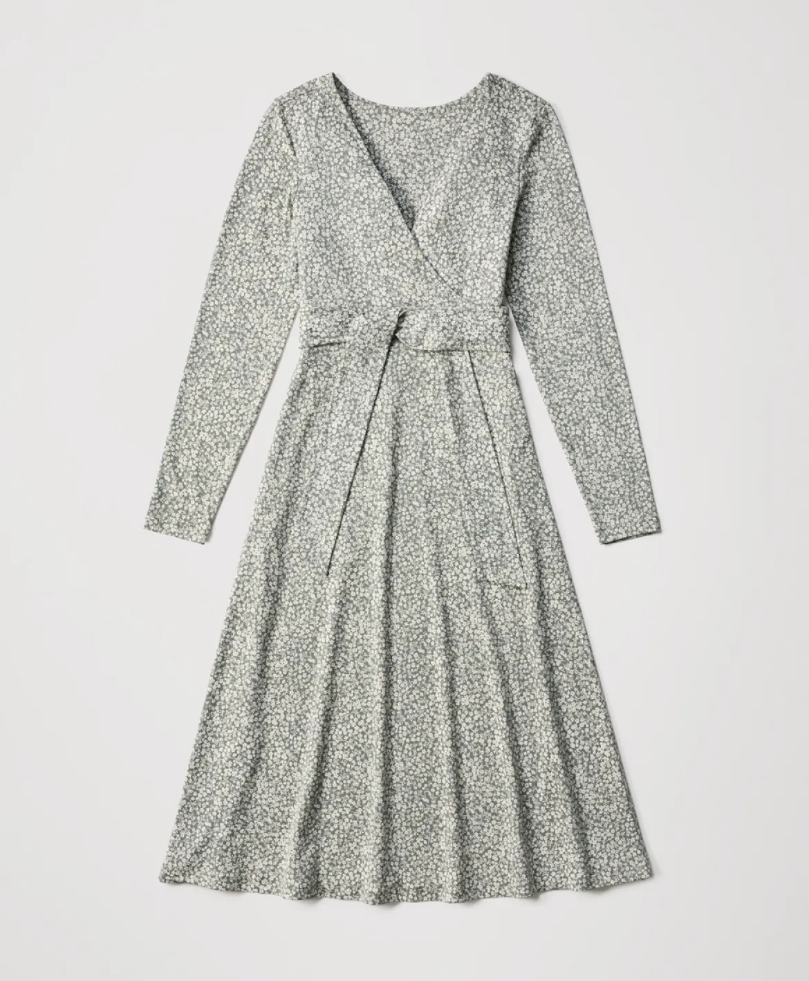 Organic Fit & Flare Wrap Dress
