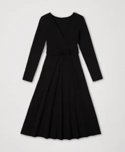 Organic Fit & Flare Wrap Dress