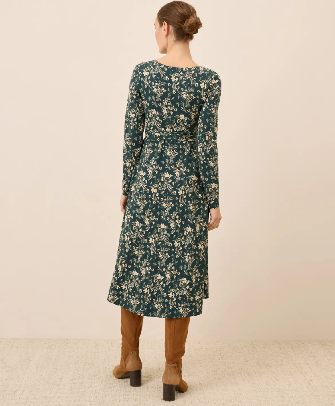 Organic Fit & Flare Wrap Dress