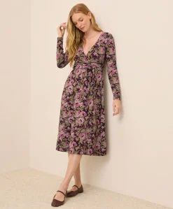 Organic Fit & Flare Wrap Dress