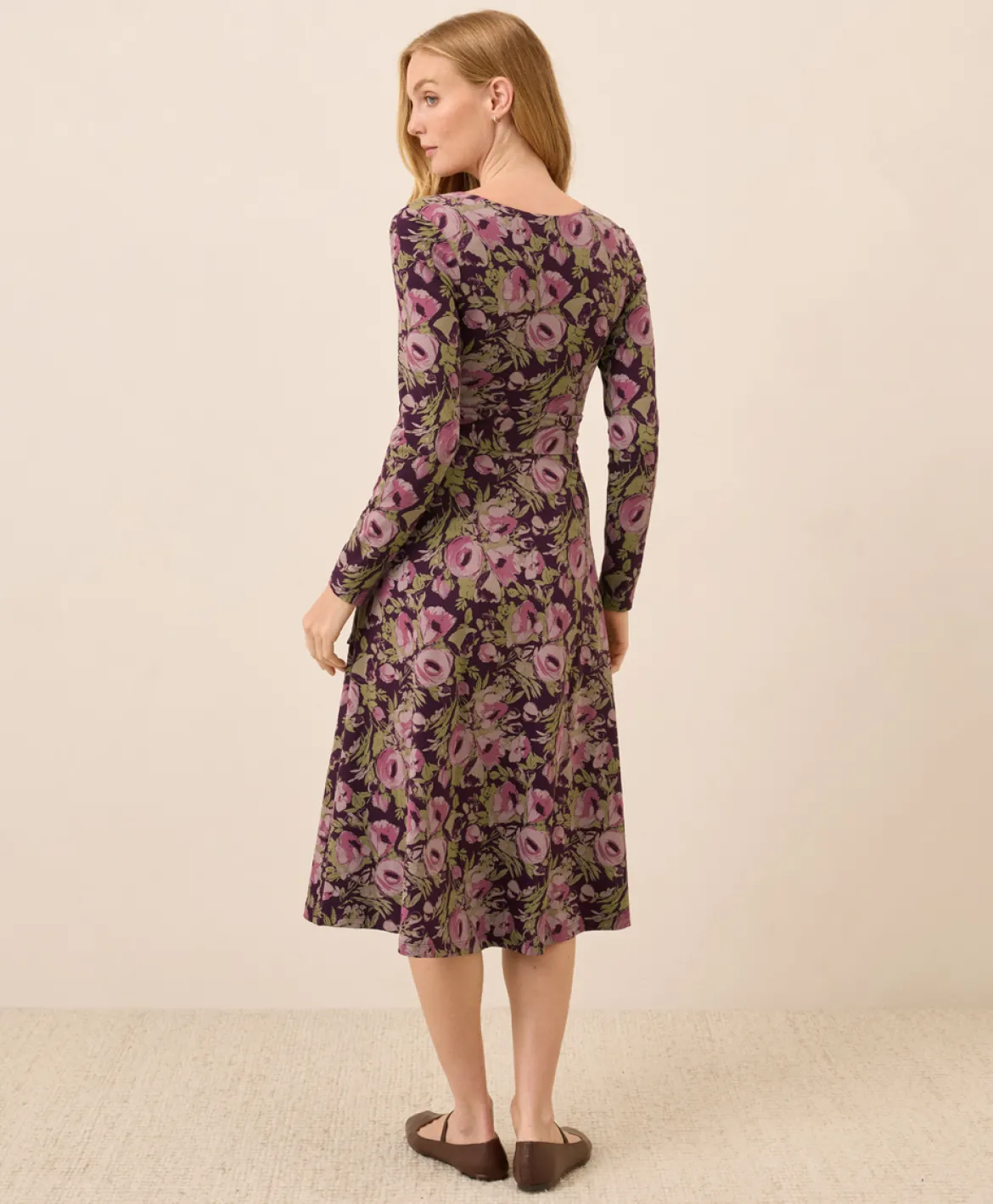 Organic Fit & Flare Wrap Dress