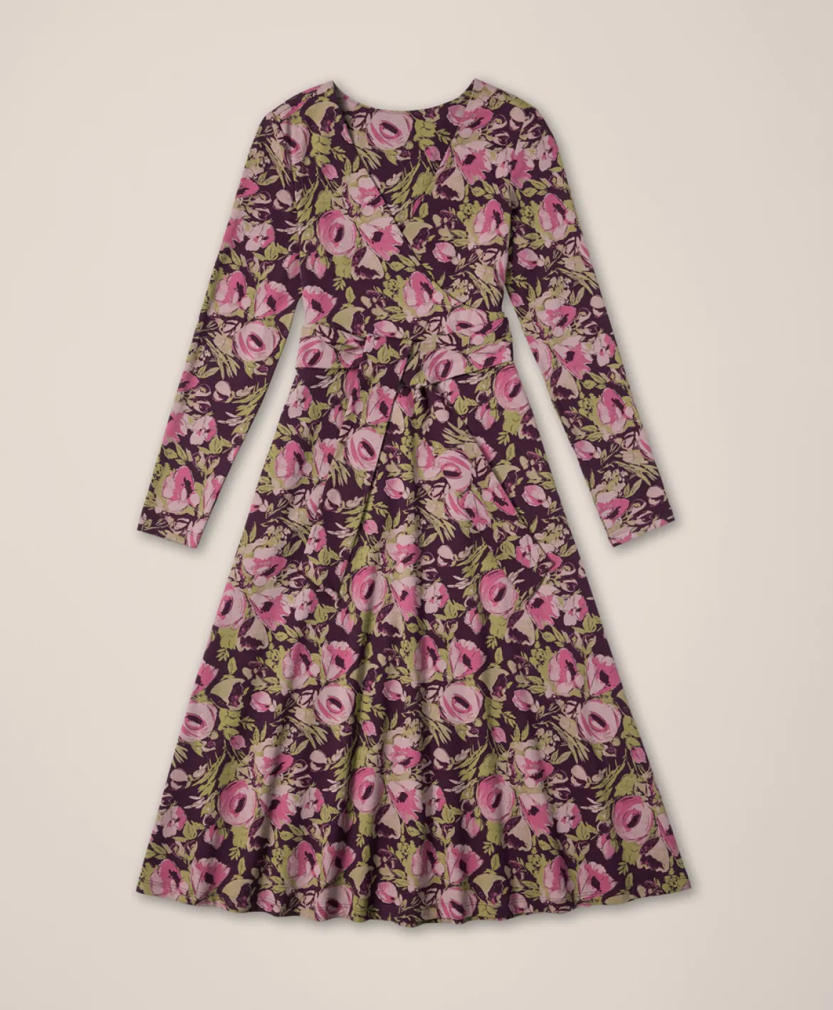 Organic Fit & Flare Wrap Dress