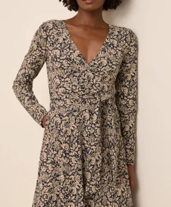 Organic Fit & Flare Wrap Dress