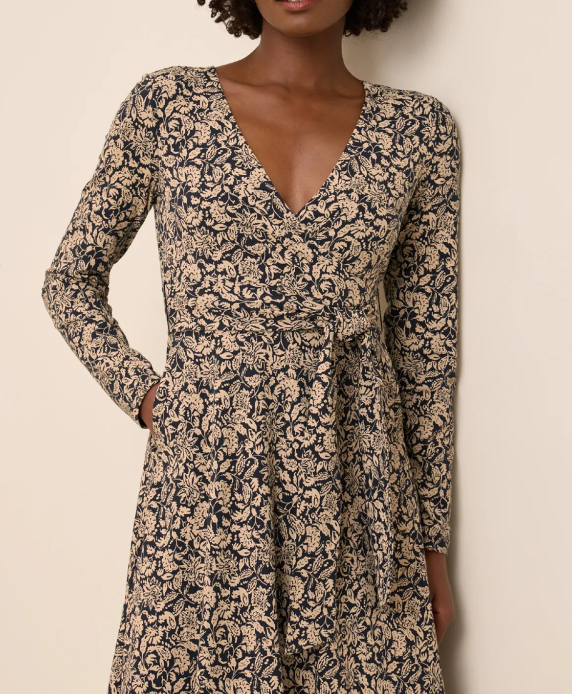 Organic Fit & Flare Wrap Dress