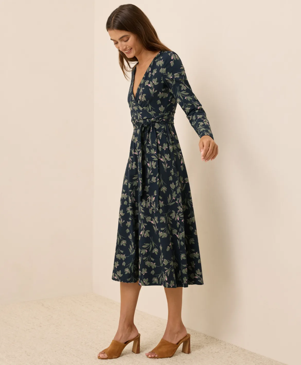 Organic Fit & Flare Wrap Dress