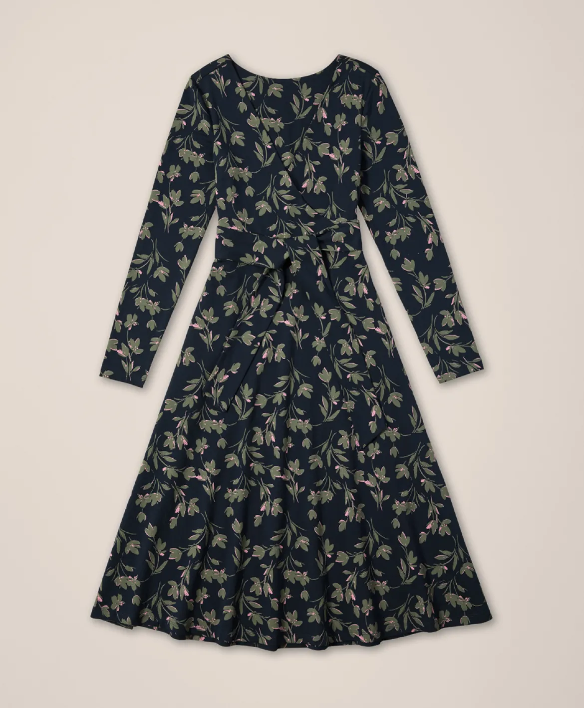 Organic Fit & Flare Wrap Dress