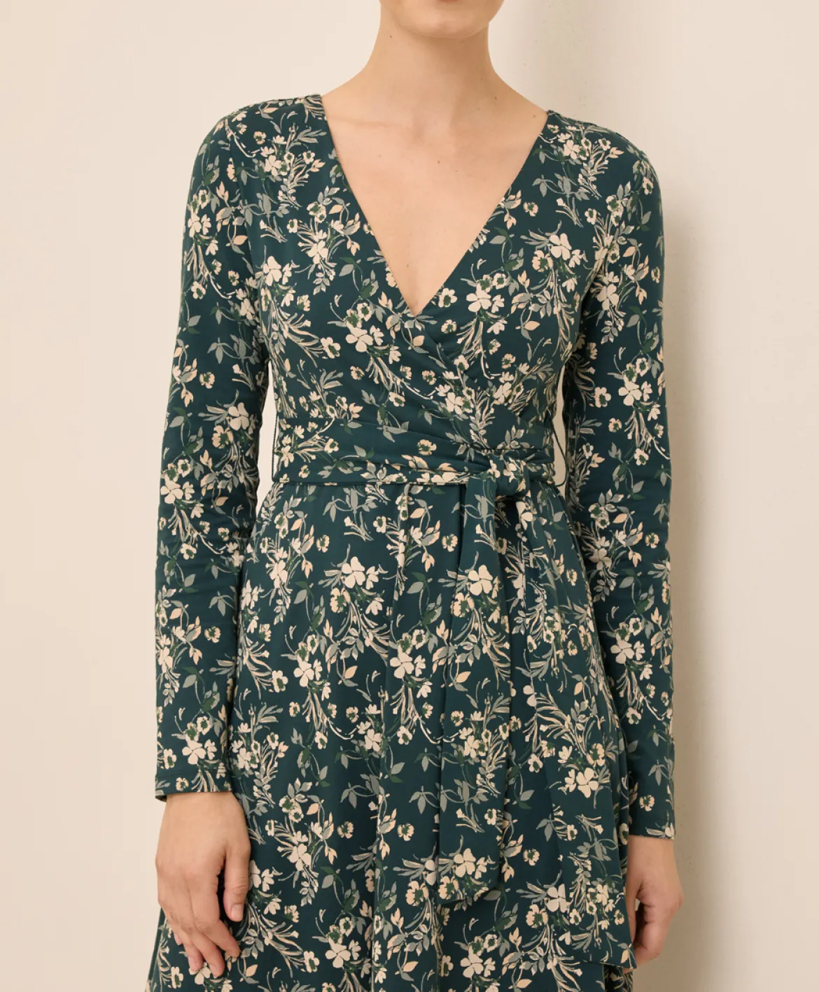 Organic Fit & Flare Wrap Dress
