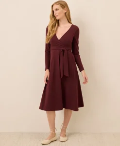 Organic Fit & Flare Wrap Dress