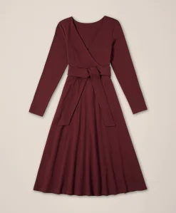 Organic Fit & Flare Wrap Dress