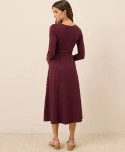Organic Fit & Flare Wrap Dress