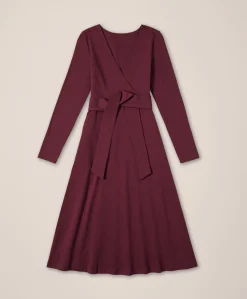 Organic Fit & Flare Wrap Dress