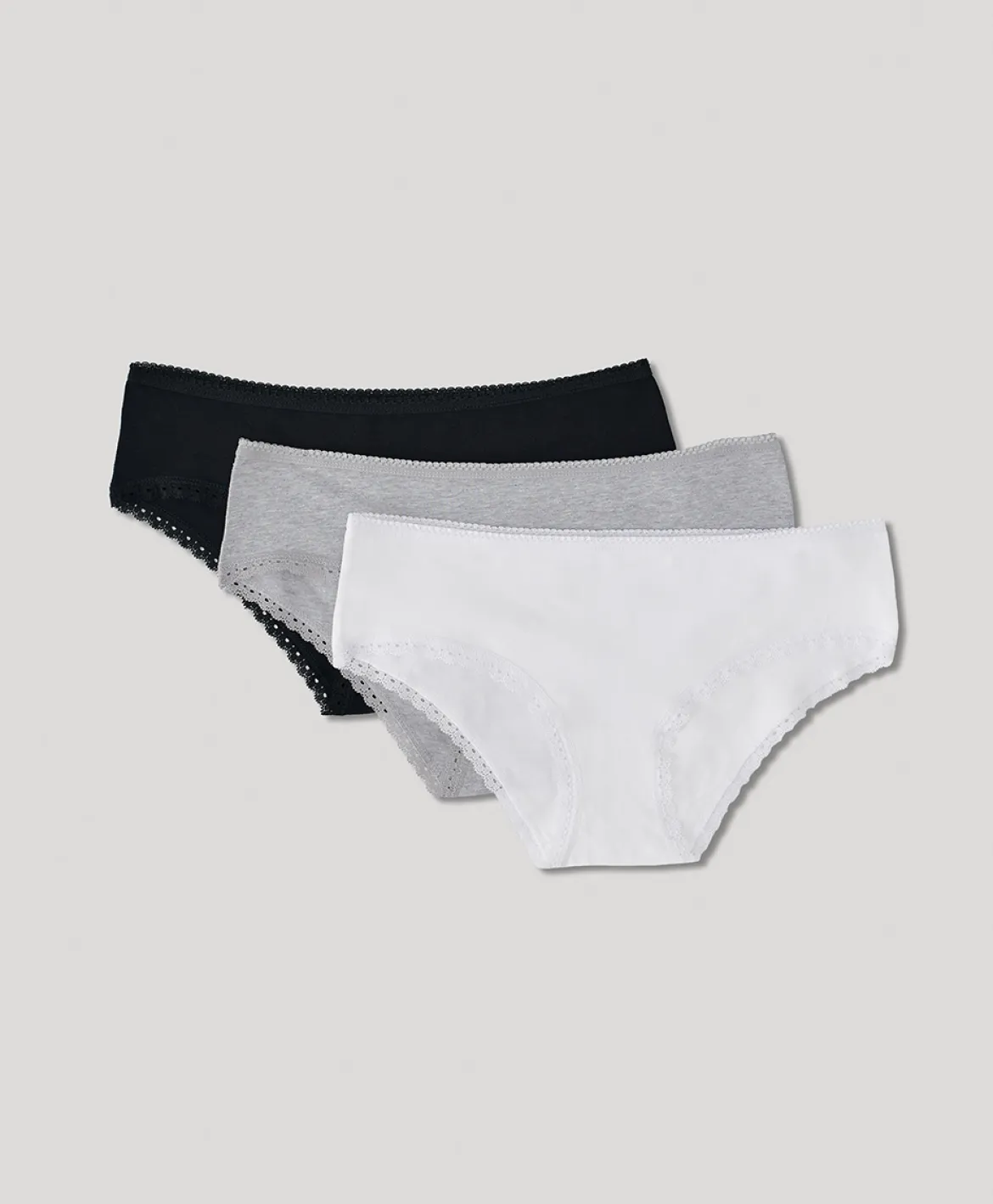 Organic Lace Cheeky Hipster 3-Pack