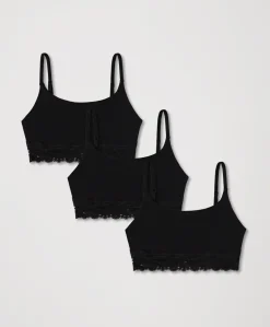 Organic Lace Modern Scoop Bralette 3-Pack