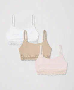 Organic Lace Modern Scoop Bralette 3-Pack